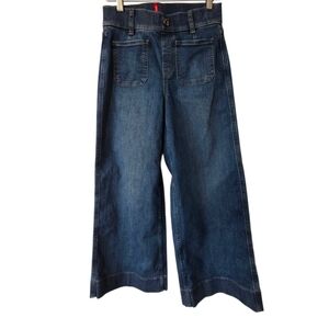 Spanx Cropped Wide Leg Jeans with Patch Pockets in Shaded XS 20621Q